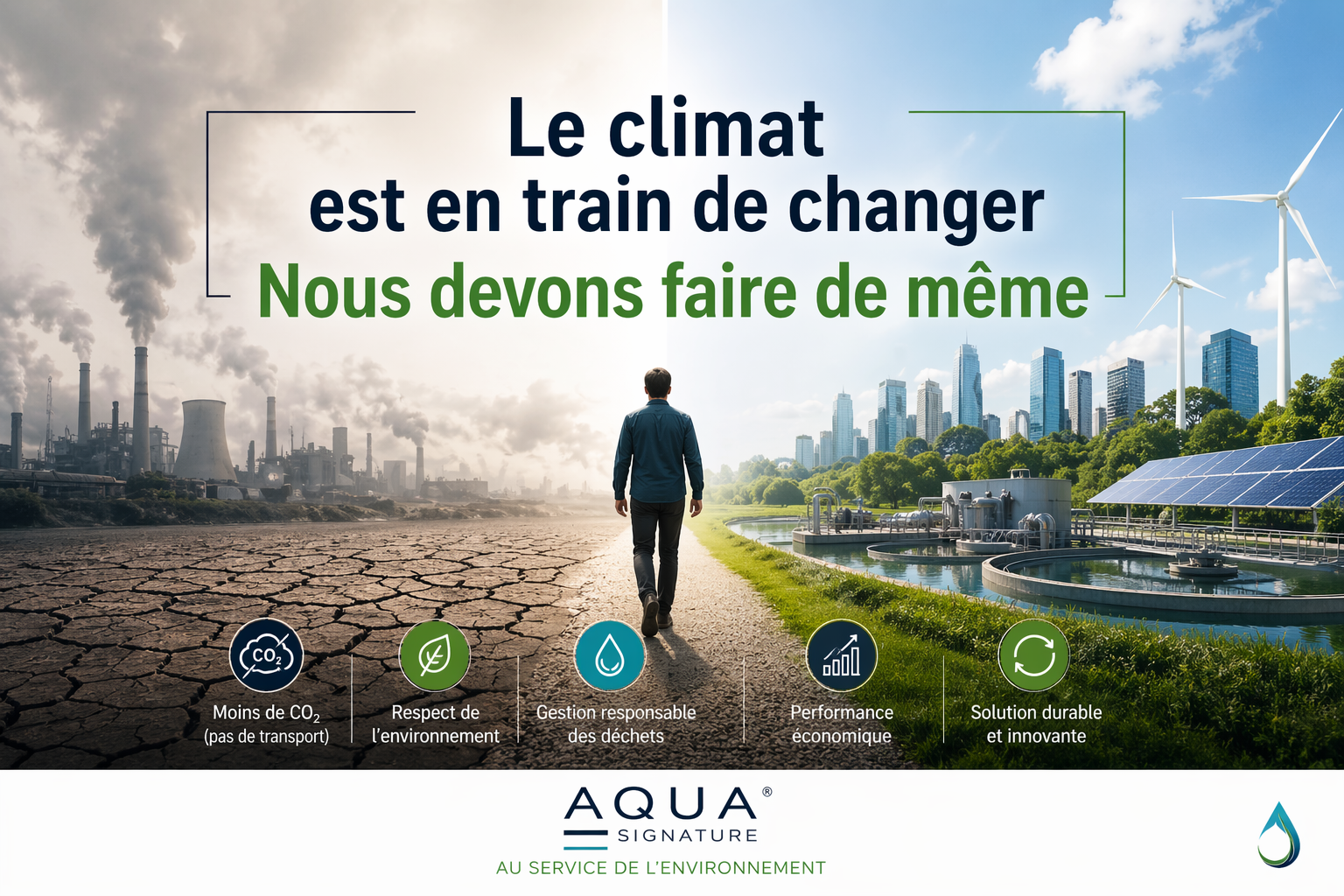 Visuel AQUA Signature sur la transformation environnementale
