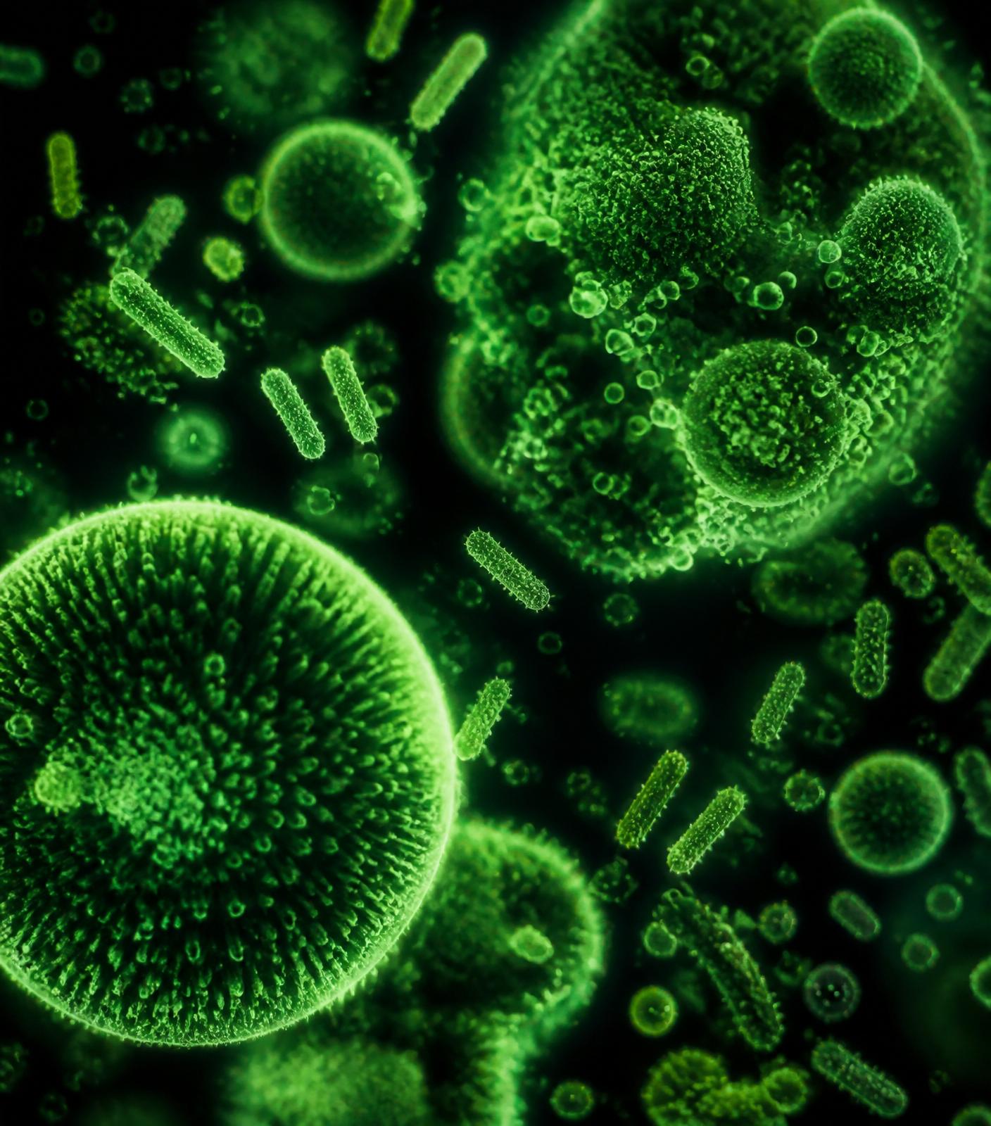 Macro visuelle illustrant l’action biologique du traitement